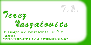 terez maszalovits business card